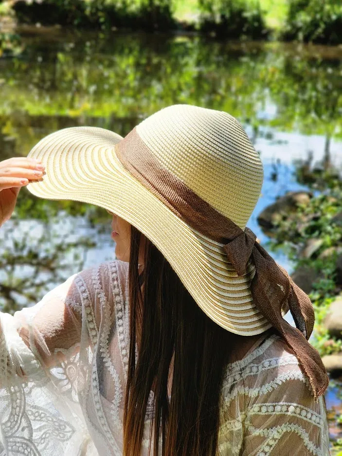 Sombrero para dama color beige y café