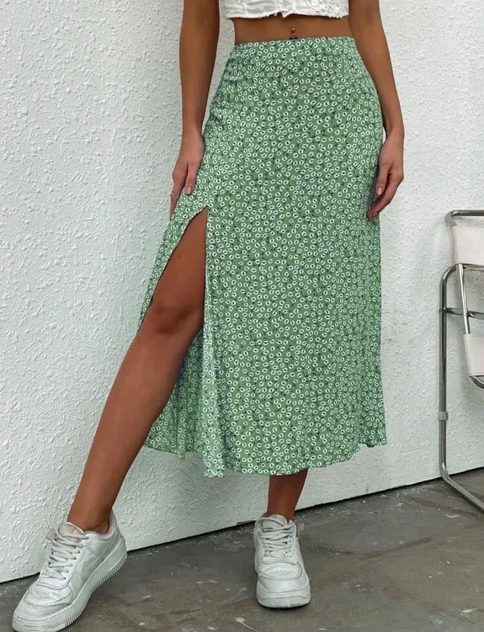 Falda para dama color verde