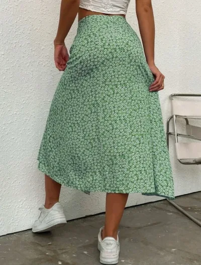 Falda para dama color verde