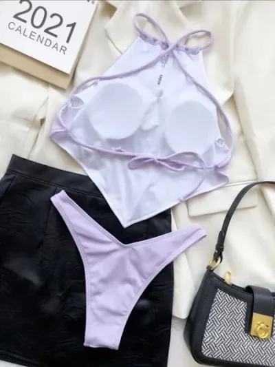 Vestido de baño para dama color lila