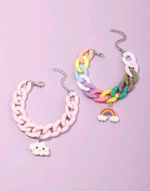 Set de pulseras para niña multicolor