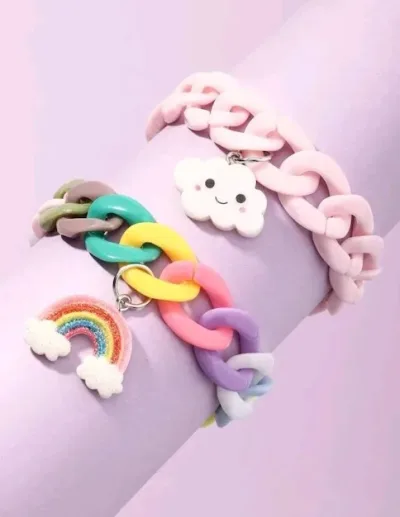 Set de pulseras para niña multicolor