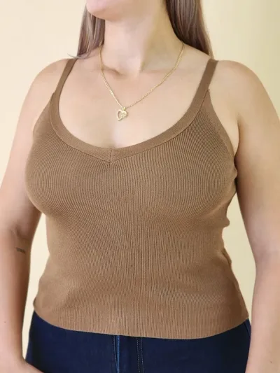 Blusa Estivaneli para dama FDFL-67048 COLOR CAFE