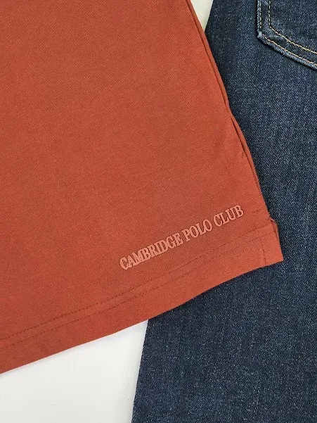 Camiseta Cambrige Polo Club para caballero color terracota.