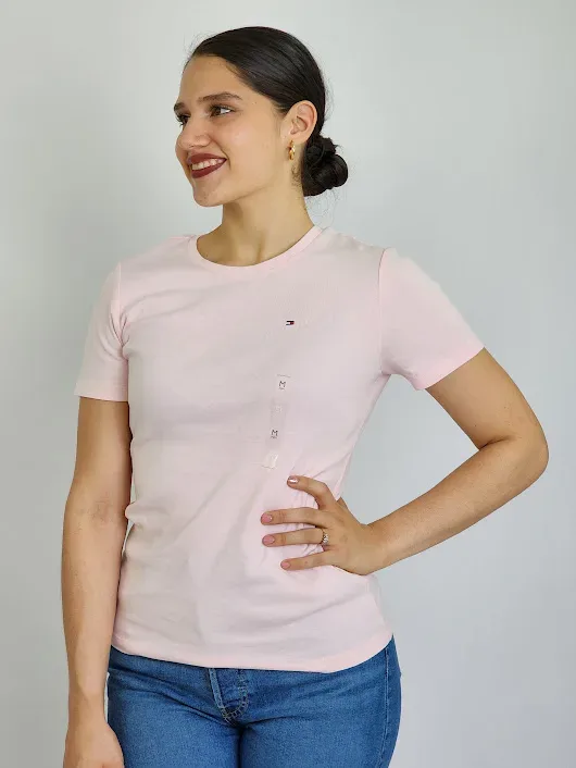 Camiseta Tommy Hilfiger para dama color rosado pastel