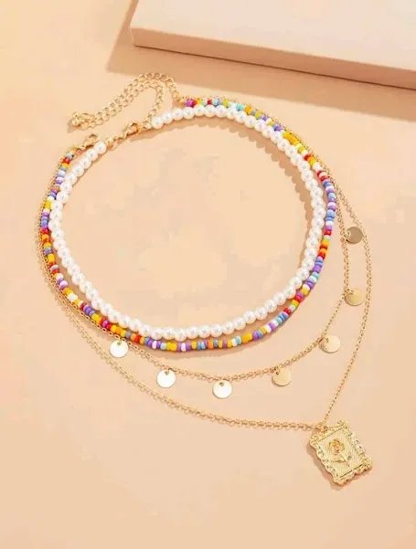 Set de collares para dama multicolor