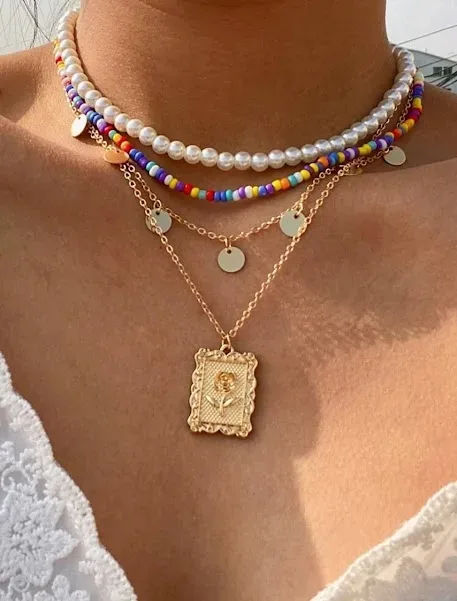 Set de collares para dama multicolor
