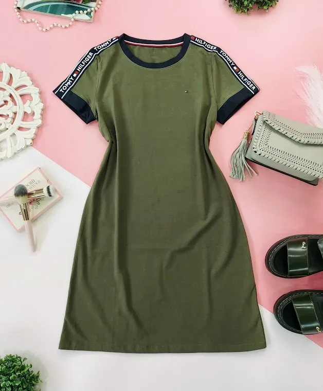 VestidoTommy Hilfiger para dama color verde musgo