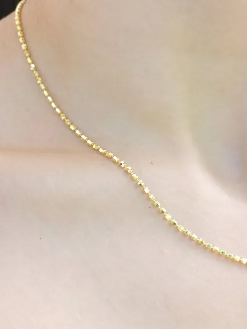 Collar plata 925 para dama color dorado con baño de oro 18K #8