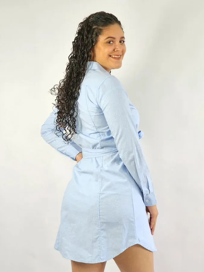 Vestido Cambridge Polo Club para dama color celeste