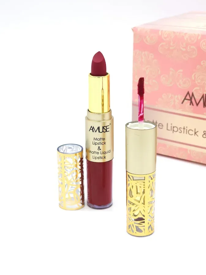 Labial Matte y Labial Líquido AMUSE Tono 10