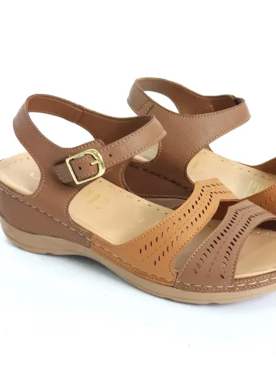 Sandalias Colombianas para Dama JADE Miel Caramelo X47