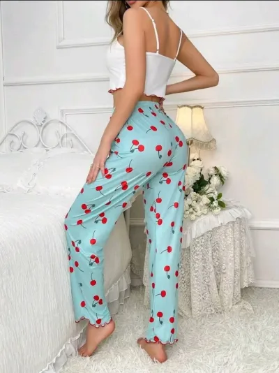Pijama para Dama diseño cerezas