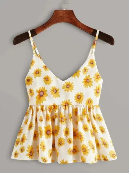 Blusa para dama color blanco con estampado floral