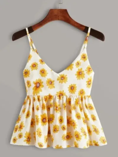 Blusa para dama color blanco con estampado floral