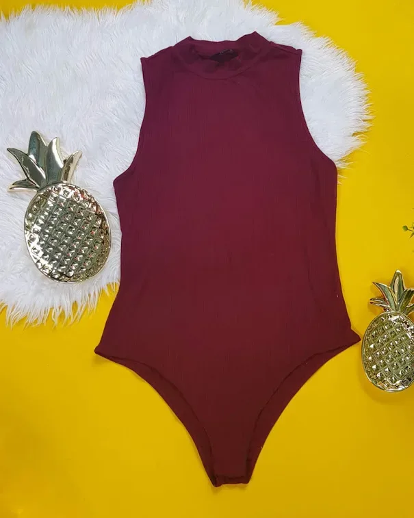 Body para dama color vino
