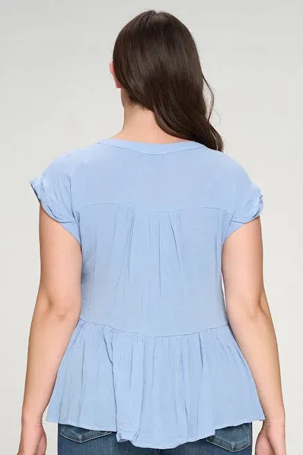 Blusa para dama color celeste