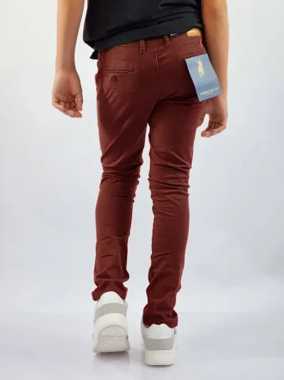 Pantalón Cambridge Polo Club para  muchacho color vino