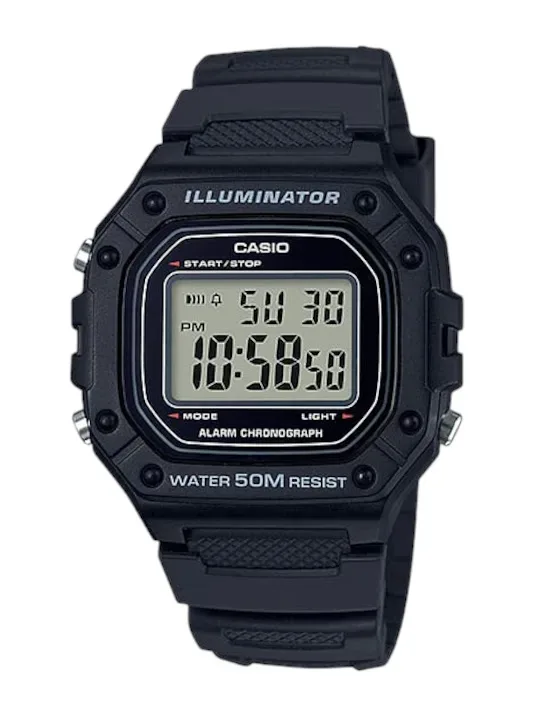 Reloj Casio para caballero W-218H-1AVDF COLOR NEGRO