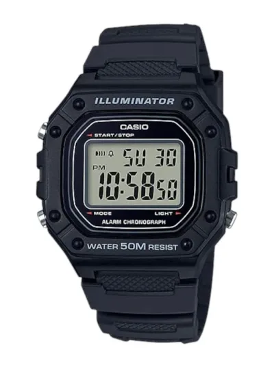Reloj Casio para caballero W-218H-1AVDF COLOR NEGRO