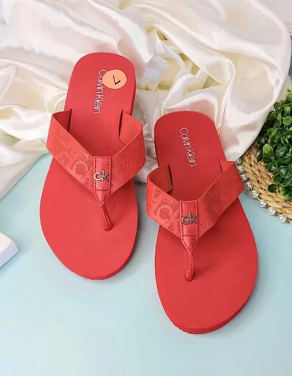 Sandalias Calvin Klein para dama color rojo