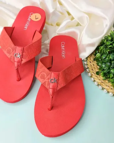 Sandalias Calvin Klein para dama color rojo