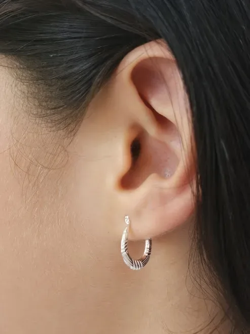 Aretes plata 925 para dama color plata