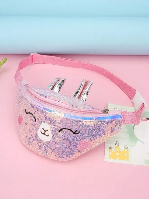 Riñonera para niña de lentejuelas