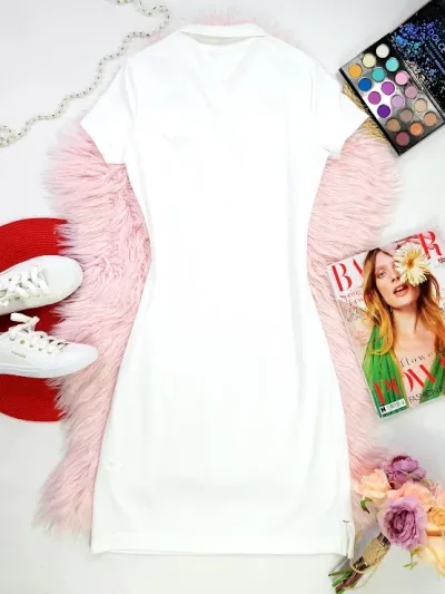 Vestido Tommy hilfiger para dama color blanco