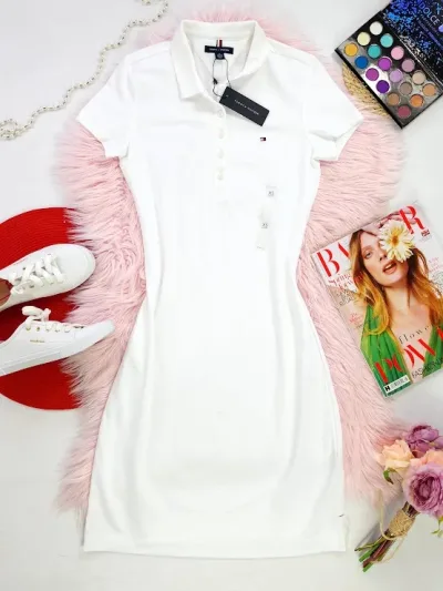 Vestido Tommy hilfiger para dama color blanco