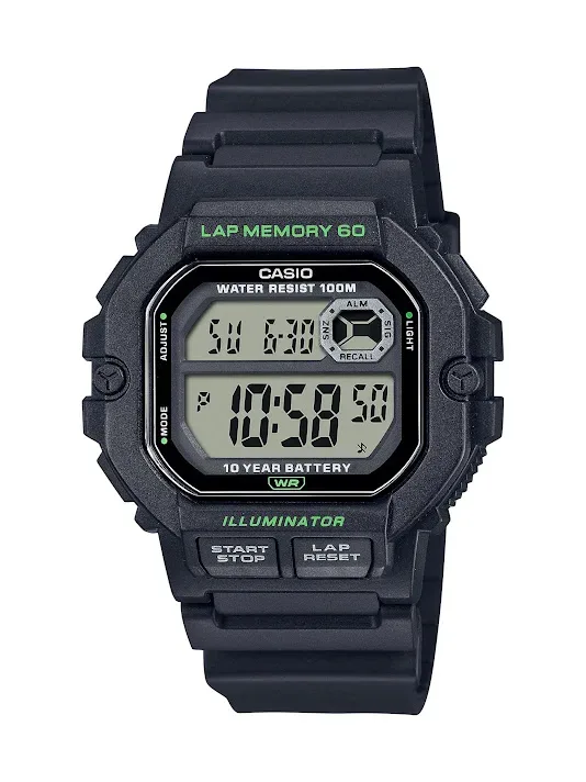 Reloj Casio para caballero WS-1400H-1AVDF COLOR NEGRO