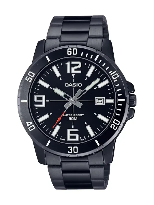 Reloj Casio para caballero MTP-VD01B-1BVUDF COLOR NEGRO