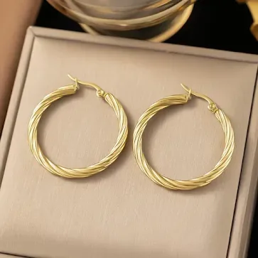 Argollas de acero inoxidable para dama