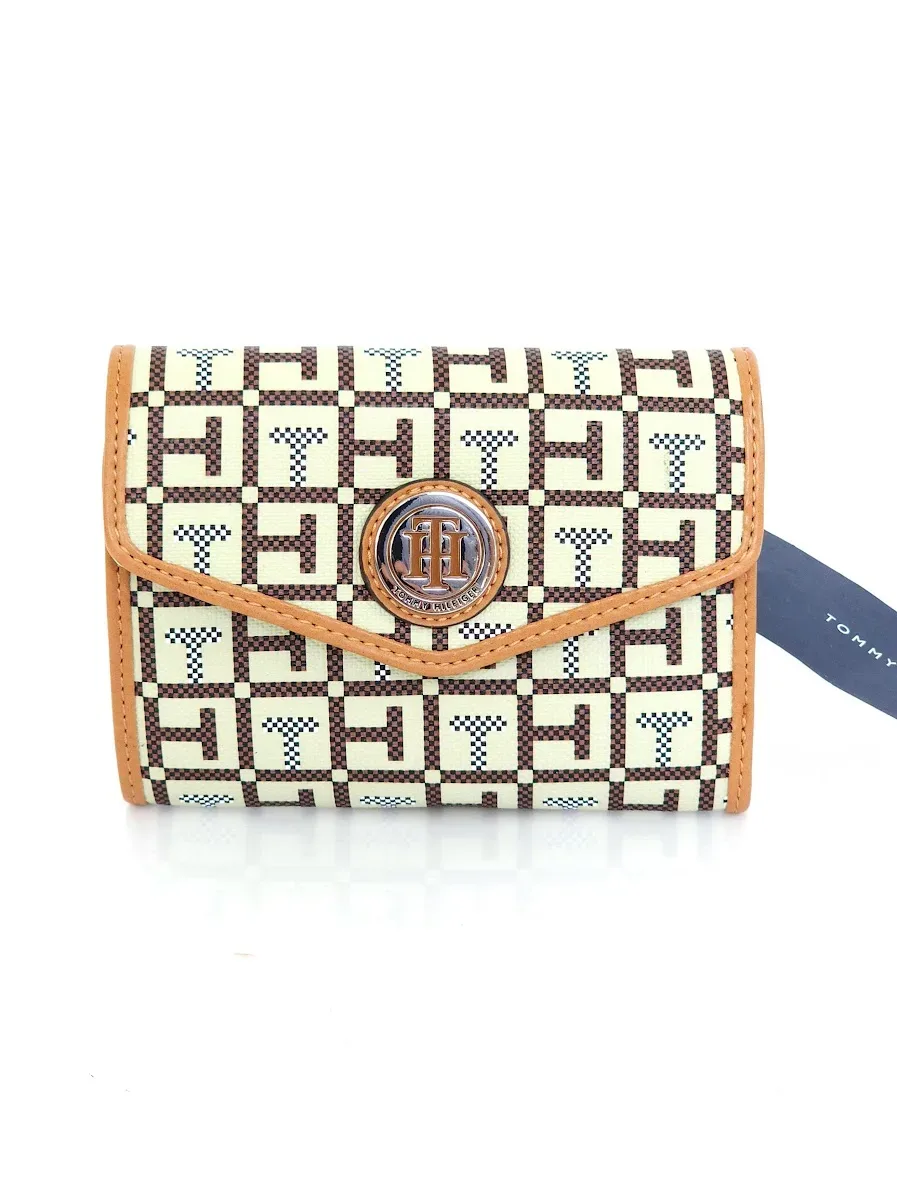 Cartera Tommy Hilfiger color beige y café