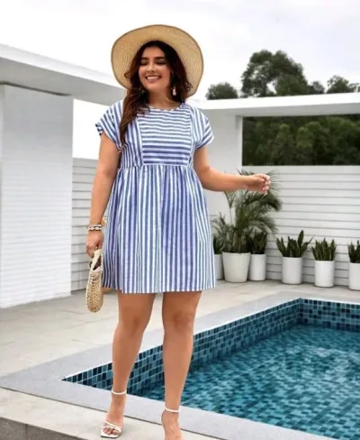 Vestido para dama diseño a rayas