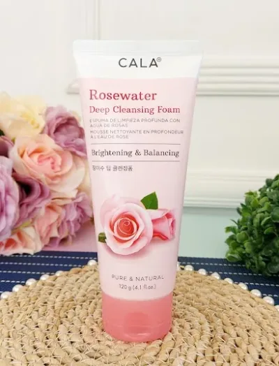 Espuma limpiadora de agua de rosas CALA