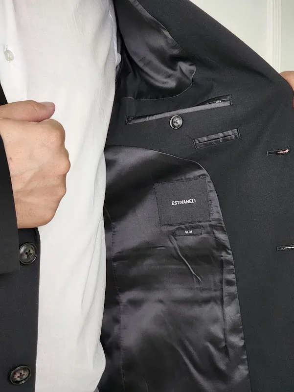 Blazer Estivaneli para caballero ROFFM-64660 COLOR NEGRO