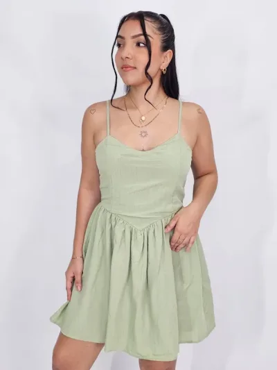 Vestido color verde para dama