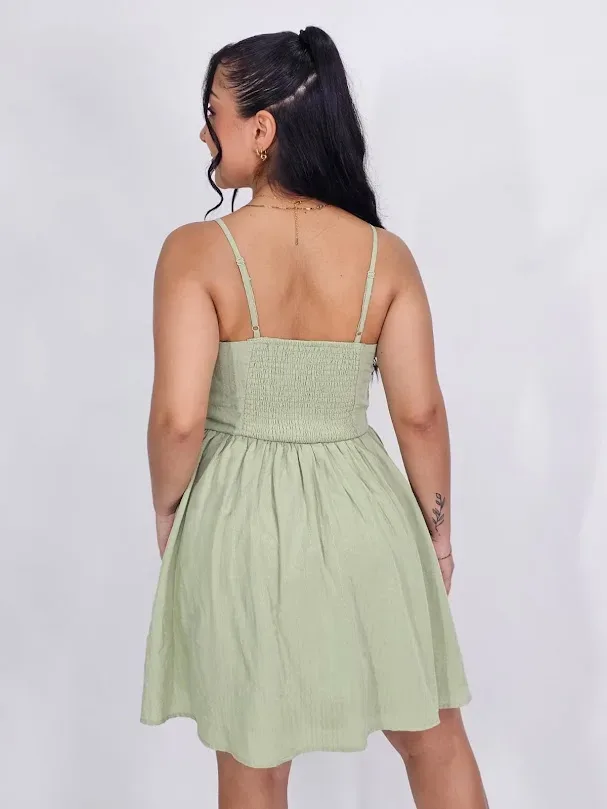 Vestido color verde para dama