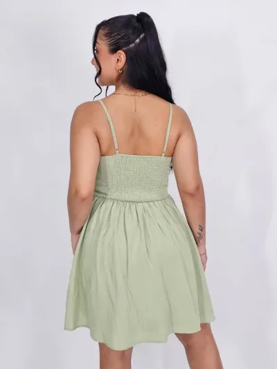 Vestido color verde para dama
