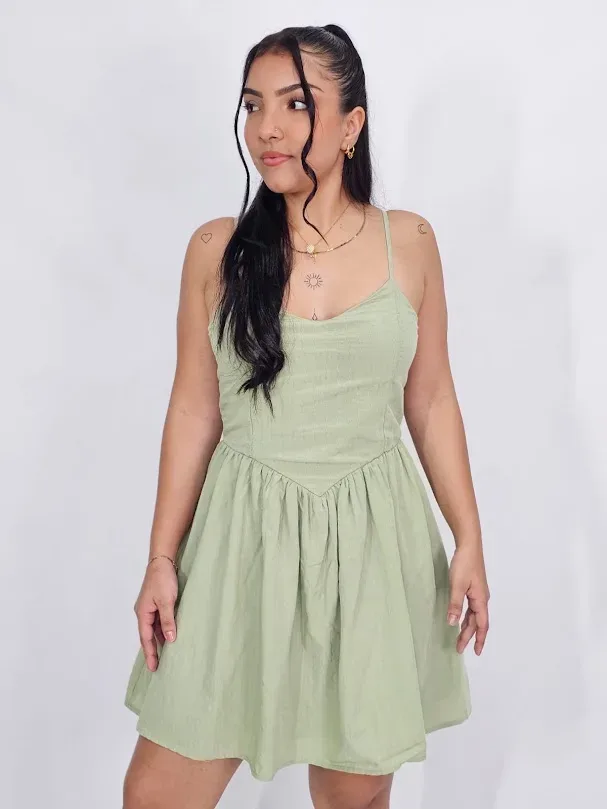 Vestido color verde para dama