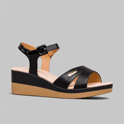 Sandalias Natural Amelia Black para dama