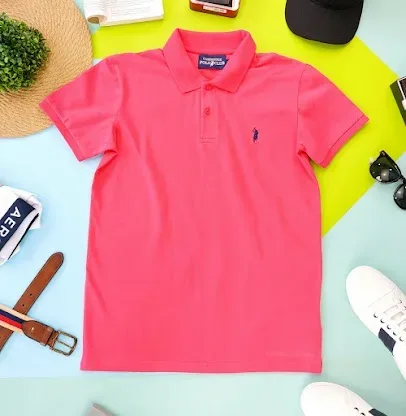 Camiseta Cambridge Polo Club para caballero color rosado PC-02537
