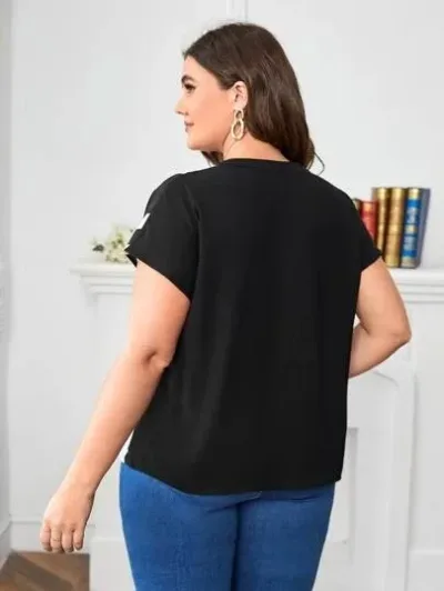 Blusa para dama color negro con diseño a rayas