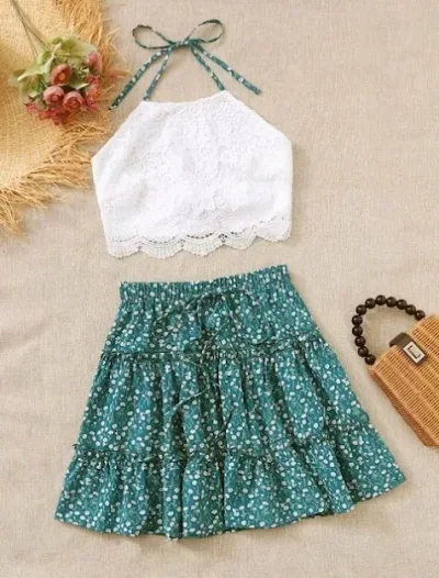 Conjunto para dama diseño floral