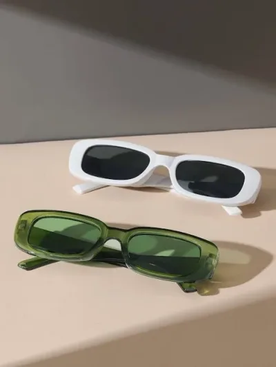 Set de lentes para dama con marco color blanco y verde
