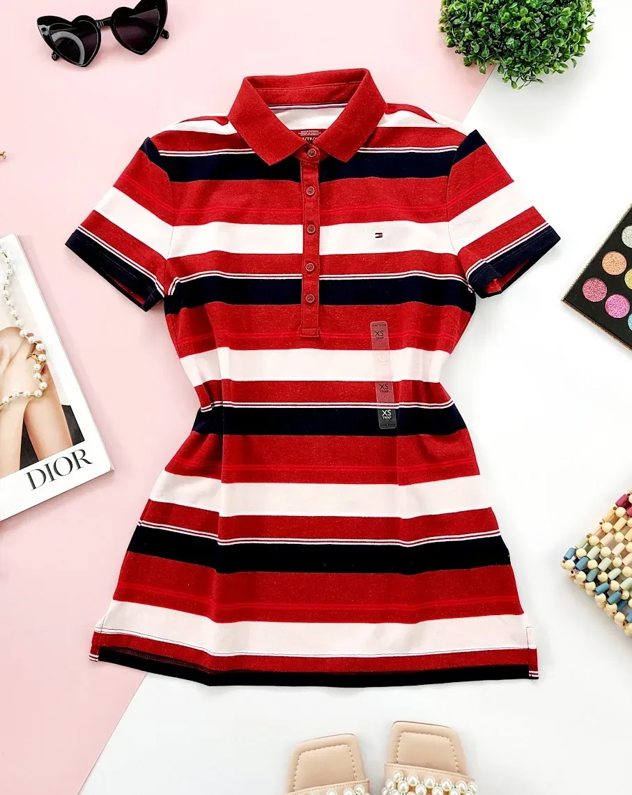 Camiseta Tommy Hilfiger diseño de rayas para dama