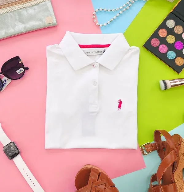 Camiseta Polo Cambridge Club para dama color blanco