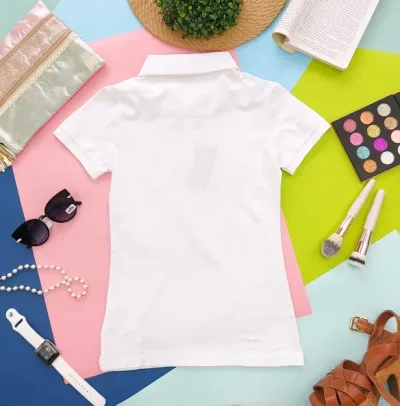 Camiseta Polo Cambridge Club para dama color blanco