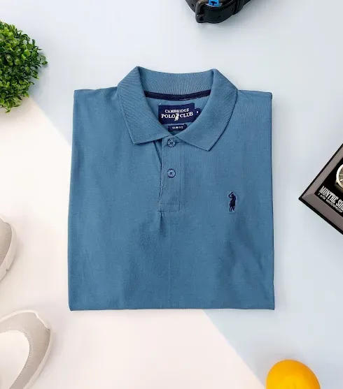 Camiseta Cambrige Polo Club para caballero color azul grisáceo